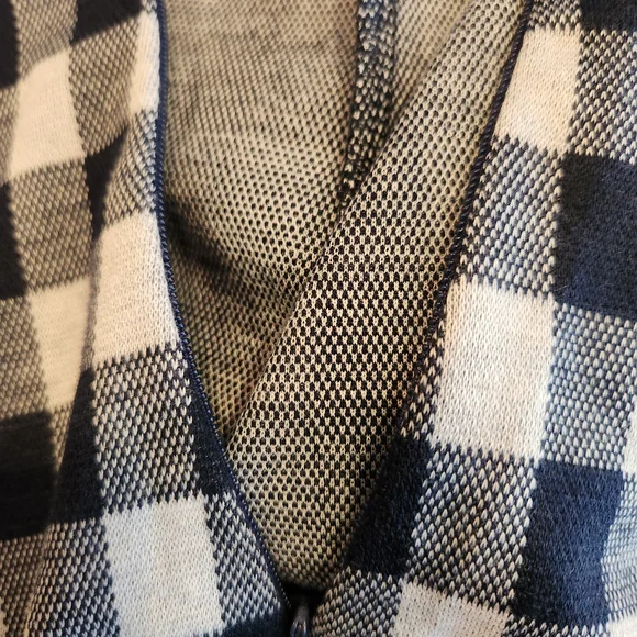 NWT Urban Revivo Blue/White Check Mini Dress Size 6 Adjustable Straps Side Zip - Picture 13 of 14